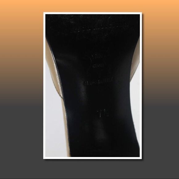 Sigerson Morrison Beige Open Toe Slide Sandals 7.5 - Picture 5 of 7